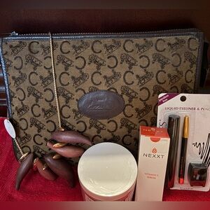 Vintage Celine Brown Clutch with a Few Extra Goodies